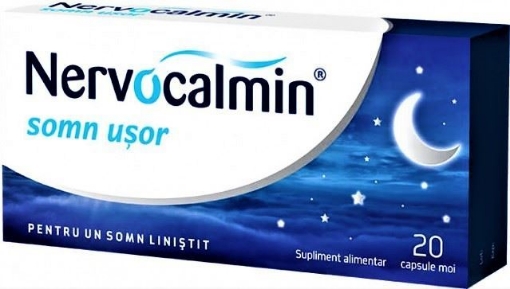 Nervocalmin Somn Usor cu Valeriana - 20 capsule moi Biofarm Nervocalmin Somn Usor cu Valeriana - 20 capsule moi Biofarm
