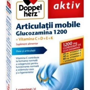 Doppelherz Aktiv Articulatii mobile + Glucozamina 1200 + Vitaminele C + D + E + K - 30 comprimate