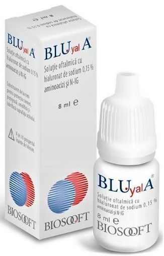 Blu yal A free 0.15% solutie oftalmica - 8ml Blu yal A free 0.15% solutie oftalmica - 8ml