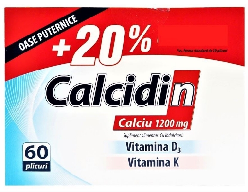 Zdrovit Calcidin Calciu 1200mg - 60 plicuri Zdrovit Calcidin Calciu 1200mg - 60 plicuri
