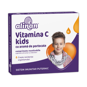 Alinan Kids vitamina C cu aroma de portocale - 20 comprimate masticabile