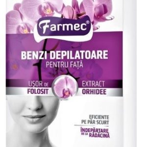 Farmec benzi depilatoare pentru fata cu extract de orhidee - 20 bucati
