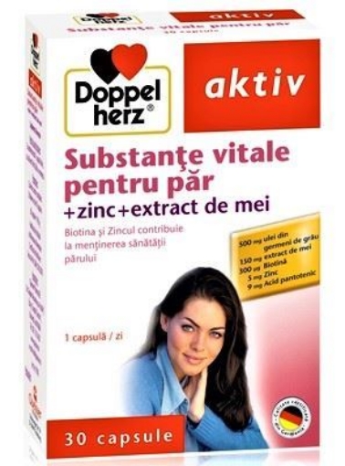 Doppelherz Aktiv Substante vitale pentru par - 30 capsule Doppelherz Aktiv Substante vitale pentru par - 30 capsule
