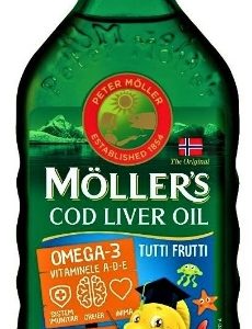 Mollers Cod Liver Oil Omega 3 cu aroma de tutti frutti - 250ml