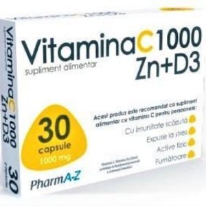 PharmA-Z vitamina C 1000 + Zn + D3 - 30 capsule