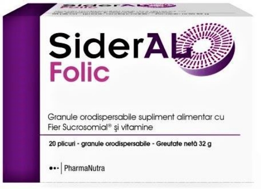 SiderAL Folic pulbere orodispersabila - 20 plicuri Solacium Pharma SiderAL Folic pulbere orodispersabila - 20 plicuri Solacium Pharma