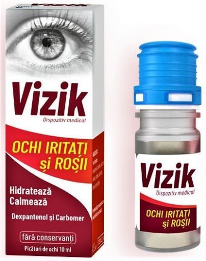 Zdrovit Vizik picaturi pentru ochi iritati si rosii - 10ml Zdrovit Vizik picaturi pentru ochi iritati si rosii - 10ml