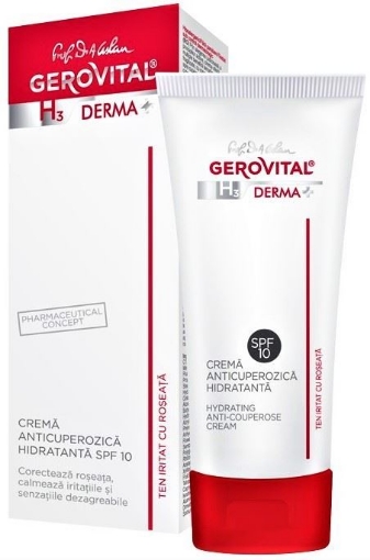 Gerovital H3 Derma+ Crema Anticuperozica Hidratanta SPF10 - 50ml Gerovital H3 Derma+ Crema Anticuperozica Hidratanta SPF10 - 50ml