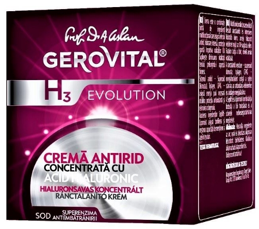 Gerovital H3 Evolution crema concentrata antirid cu acid hialuronic - 50ml Gerovital H3 Evolution crema concentrata antirid cu acid hialuronic - 50ml