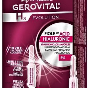Gerovital H3 Evolution fiole cu acid hialuronic - 10 fiole