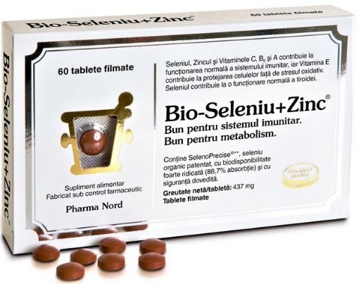 Pharma Nord Bio-Seleniu+Zinc - 60 tablete filmate Pharma Nord Bio-Seleniu+Zinc - 60 tablete filmate
