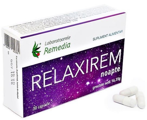 Remedia Relaxirem Noapte - 30 capsule Remedia Relaxirem Noapte - 30 capsule