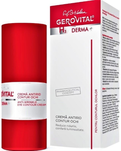 Gerovital H3 Derma+ Crema Antirid Contur de Ochi - 15ml Gerovital H3 Derma+ Crema Antirid Contur de Ochi - 15ml