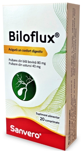 Sanvero Biloflux - 20 comprimate Sanvero Biloflux - 20 comprimate