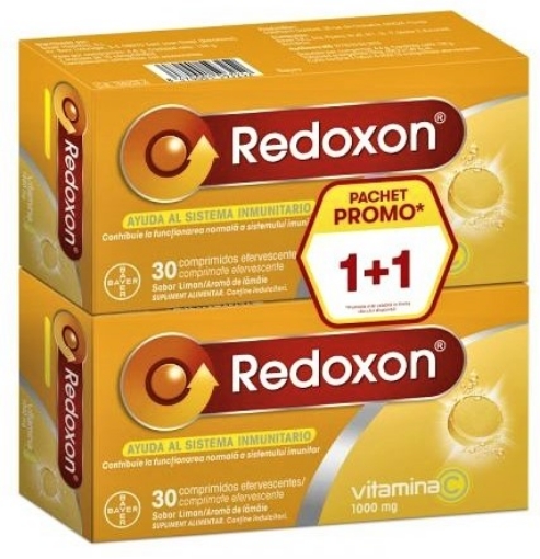 Redoxon vitamina C 1000mg lamaie - 30 comprimate efervecsente (Promo 1+1) Redoxon vitamina C 1000mg lamaie - 30 comprimate efervecsente (Promo 1+1)