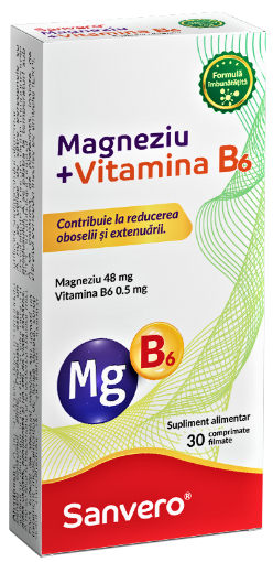 Sanvero Magneziu + Vitamina B6 - 30 comprimate filmate Sanvero Magneziu + Vitamina B6 - 30 comprimate filmate