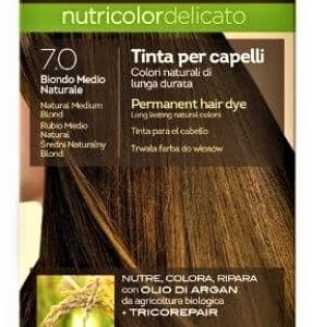 nutricolor vopsea par delicato rapid 7.0 natural medium blond 135ml ndr00700