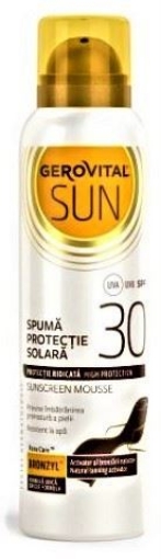 Gerovital Sun Spuma protectie solara SPF30 - 150ml Gerovital Sun Spuma protectie solara SPF30 - 150ml