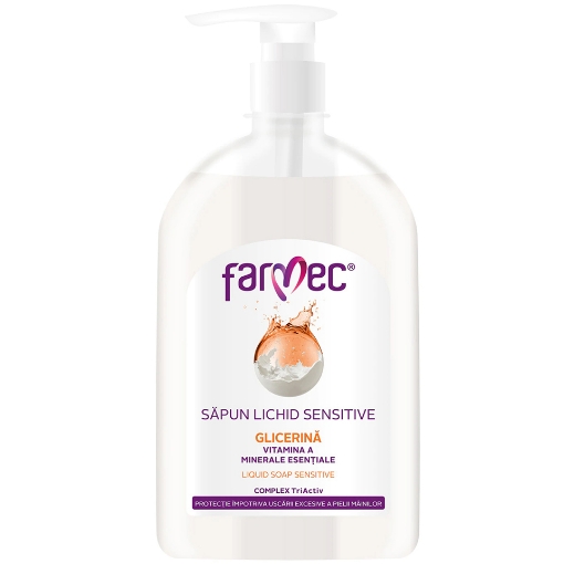 Farmec sapun lichid Sensitive cu glicerina - 500ml Farmec sapun lichid Sensitive cu glicerina - 500ml