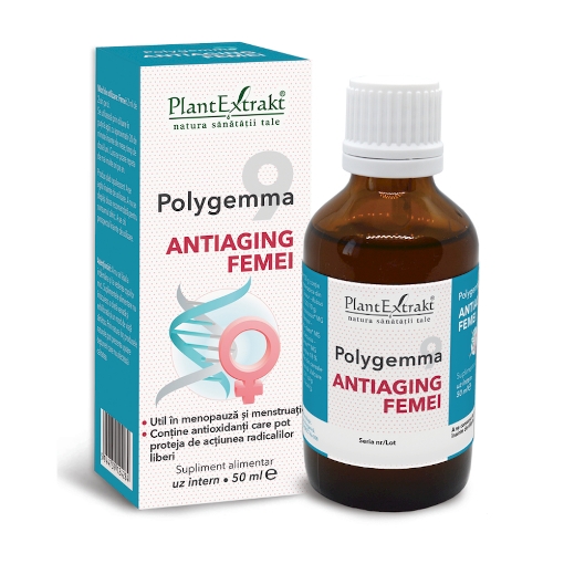 PlantExtrakt Polygemma 9 pentru femei 50+ - 50ml PlantExtrakt Polygemma 9 pentru femei 50+ - 50ml