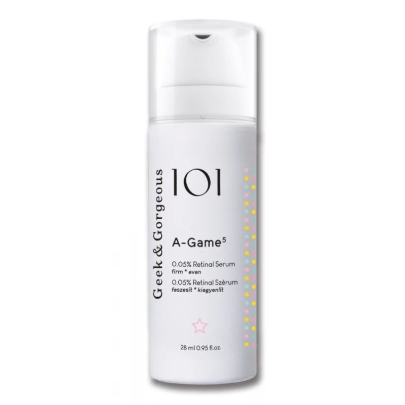 Ser anti-imbatranire cu retinol 0,05% A-Game5, 30 ml, Geek & Gorgeous Ser anti-imbatranire cu retinol 0,05% A-Game5, 30 ml, Geek & Gorgeous