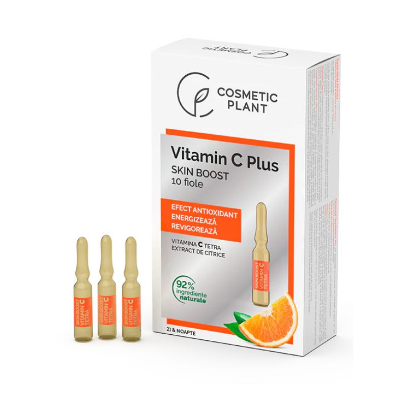 Cosmetic Plant Fiole Skin Boost cu Vitamina C Tetra, 10 fiole x 2ml Cosmetic Plant Fiole Skin Boost cu Vitamina C Tetra, 10 fiole x 2ml