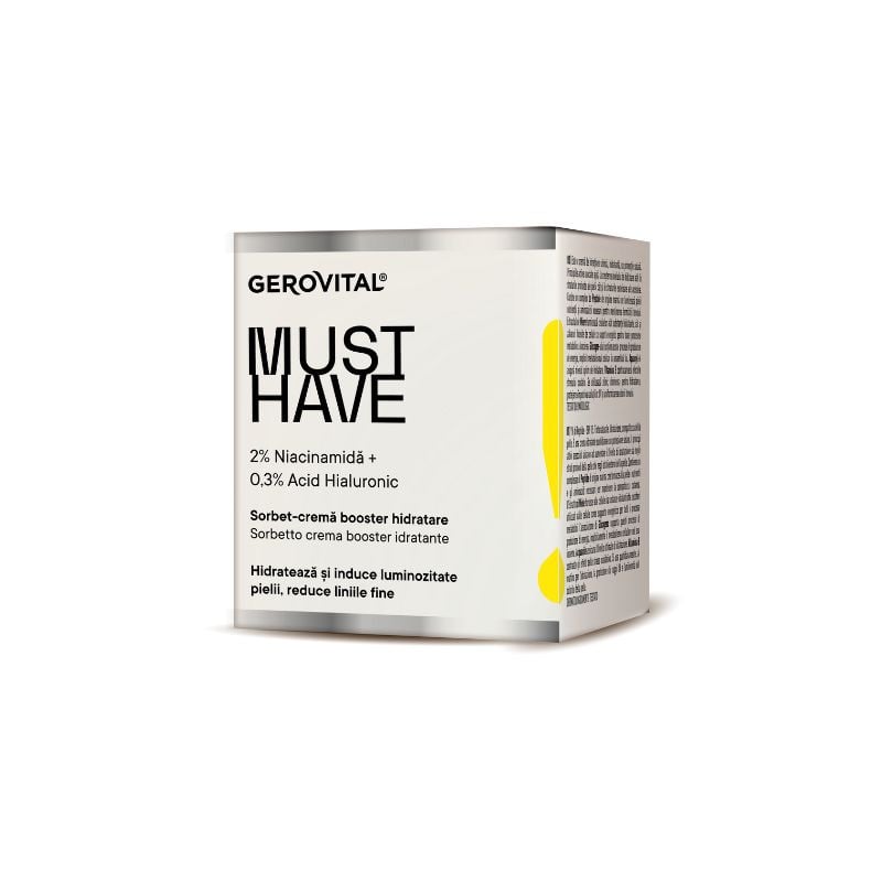 Gerovital Must Have Sorbet-crema booster hidratare 2% Niacinamida, 50ml Gerovital Must Have Sorbet-crema booster hidratare 2% Niacinamida, 50ml