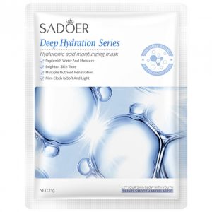 Masca textila pentru ten cu Acid Hialuronic SADOER, Efect Anti-Rid si Redarea Elasticitatii, 25 g