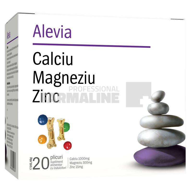 Alevia Calciu Magneziu Zinc 20 plicuri Alevia Calciu Magneziu Zinc 20 plicuri