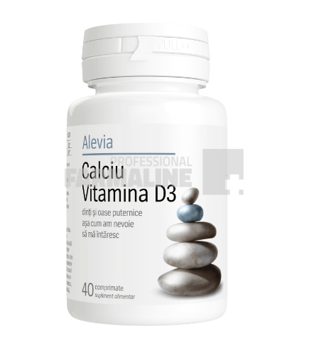 Alevia Calciu Vitamina D3 40 comprimate Alevia Calciu Vitamina D3 40 comprimate
