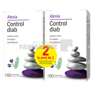 Alevia Control diab 60 comprimate 1 + 1 Gratis