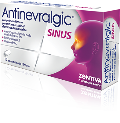 Antinevralgic Sinus 12 comprimate filmate Zentiva Antinevralgic Sinus 12 comprimate filmate Zentiva