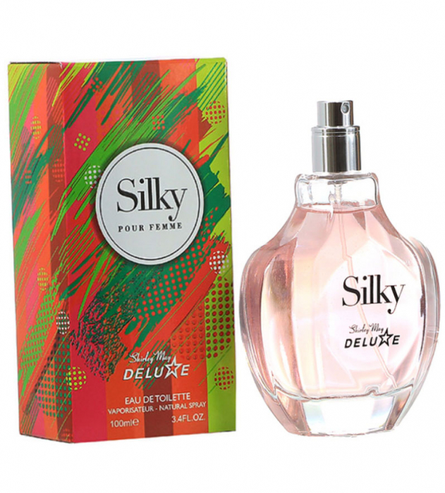 Apa de Toaleta Shirley May Deluxe, Silky, dama, EDT, 100 ml Apa de Toaleta Shirley May Deluxe, Silky, dama, EDT, 100 ml