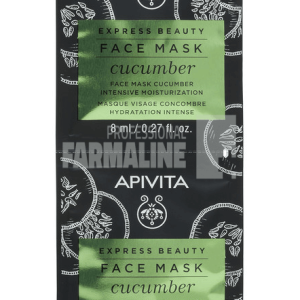 Apivita Express Beauty masca de hidratare cu castravete 2 bucati 8 ml