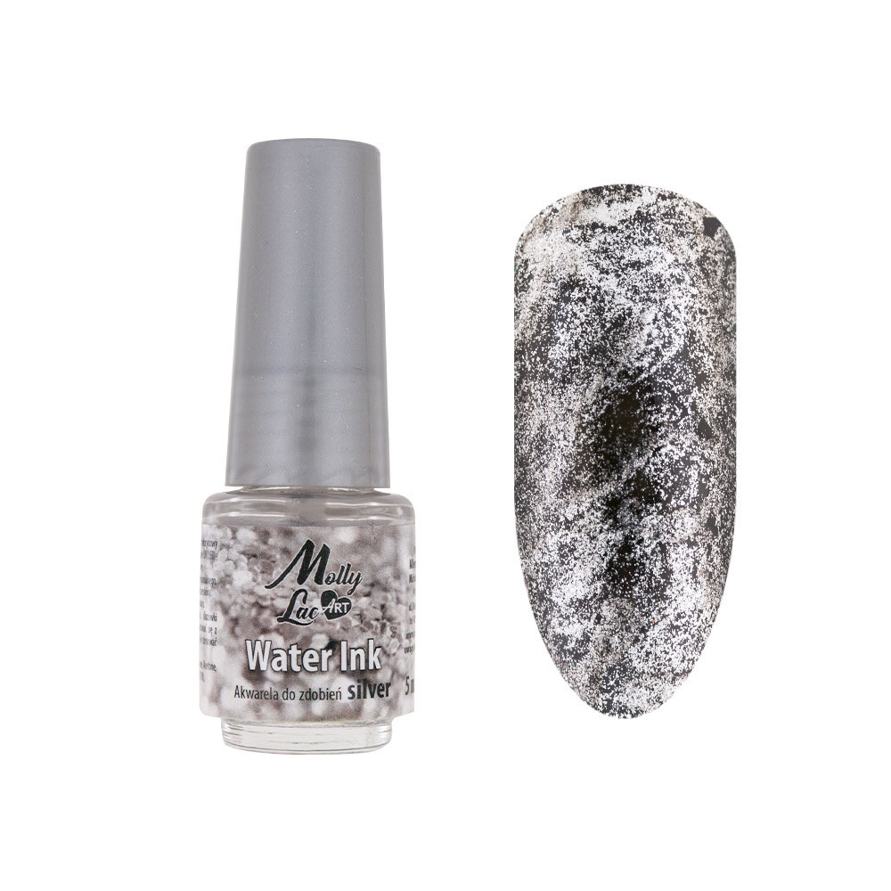 Aqua Ink Molly Lac Art Metalic - Silver 5ml Aqua Ink Molly Lac Art Metalic - Silver 5ml