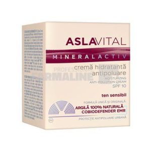 Aslavital Mineralactiv Crema hidratantă antipoluare SPF10 50 ml