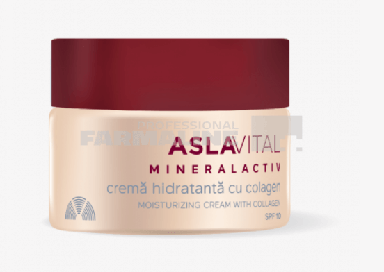 Aslavital Mineralactiv Crema hidratanta cu colagen SPF10+ 50 ml Aslavital Mineralactiv Crema hidratanta cu colagen SPF10+ 50 ml