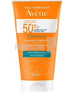 Avene Cleananace crema cu protectie solara SPF50+ Triasorb 50 ml