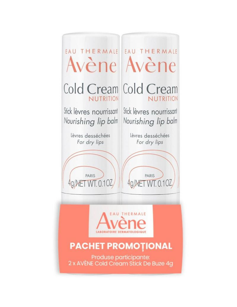 Avene Cold Cream Stick de buze 4 g Pachet promotional Avene Cold Cream Stick de buze 4 g Pachet promotional