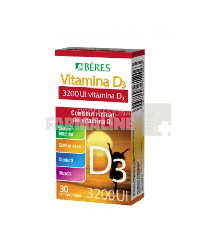 Beres Vitamina D3 32000 U.I. 30 comprimate Beres Vitamina D3 32000 U.I. 30 comprimate