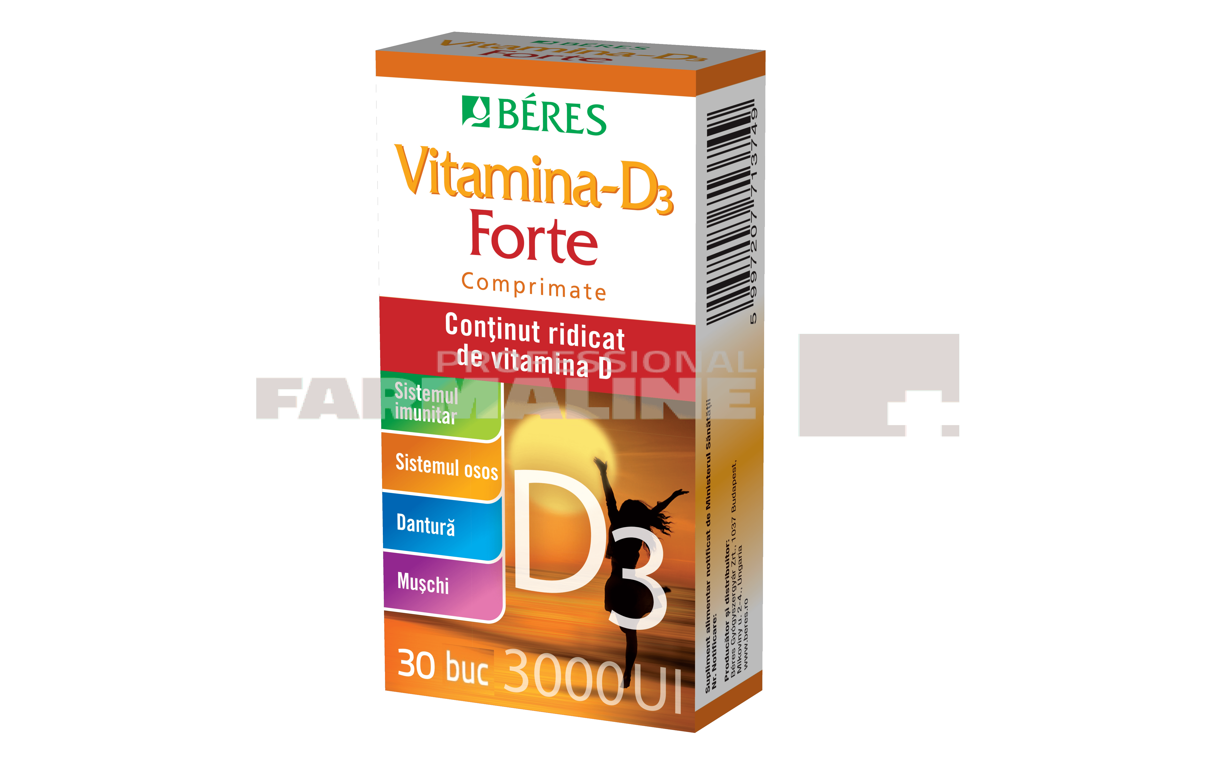 Beres Vitamina D3 Forte 3000 UI 30 comprimate Beres Vitamina D3 Forte 3000 UI 30 comprimate