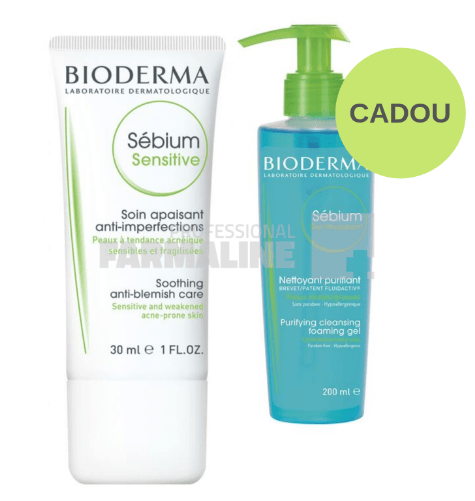 Bioderma Sebium Crema Sensitive 30 ml + Sebium Gel spumant 200 ml Bioderma Sebium Crema Sensitive 30 ml + Sebium Gel spumant 200 ml