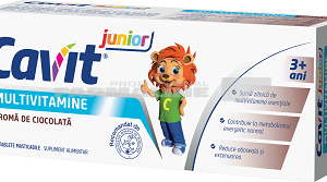 Biofarm Cavit Junior ciocolata 20 tablete masticabile