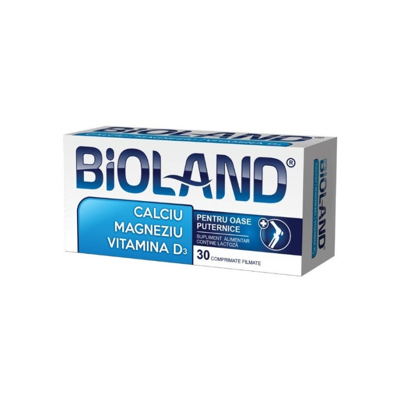 Bioland Calciu Magneziu cu vit.D3 30 comprimate Biofarm Bioland Calciu Magneziu cu vit.D3 30 comprimate Biofarm
