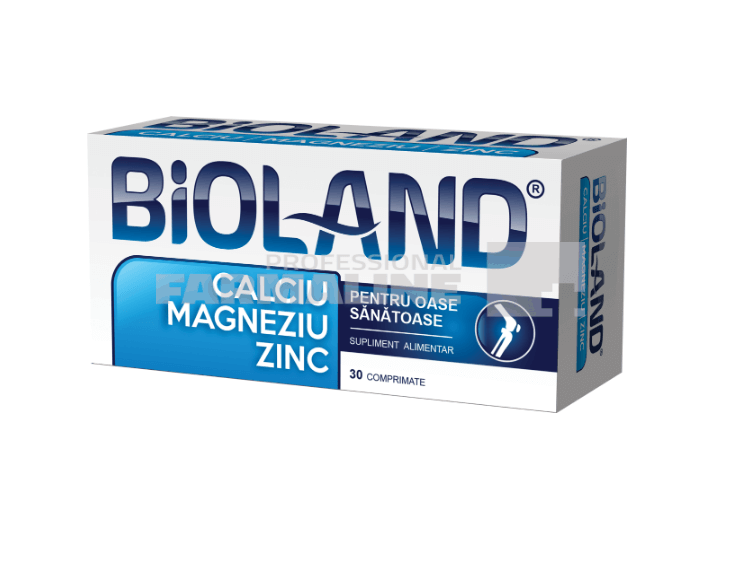 Bioland Calciu + Magneziu + Zinc 30 comprimate Bioland Calciu + Magneziu + Zinc 30 comprimate