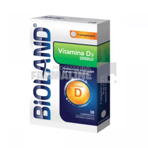 Bioland Vitamina D3 2000 U.I. 30 comprimate