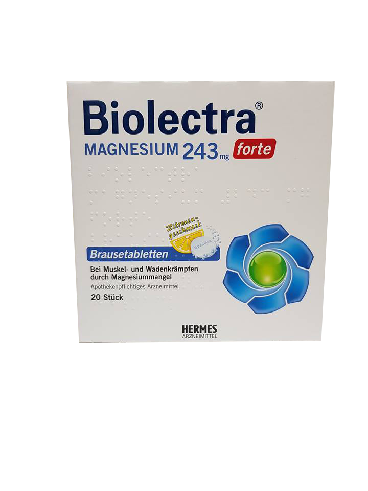 Biolectra Magnesium 243 mg forte cu aroma de lamaie, x 20 tablete Biolectra Magnesium 243 mg forte cu aroma de lamaie, x 20 tablete