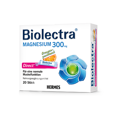 Biolectra Magnesium Direct cu aroma de portocale 300mg x 20plicuri Biolectra Magnesium Direct cu aroma de portocale 300mg x 20plicuri