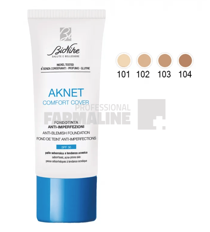 Bionike Aknet Comfort Cover SPF30+ Crema 102 Sable 30 ml Bionike Aknet Comfort Cover SPF30+ Crema 102 Sable 30 ml