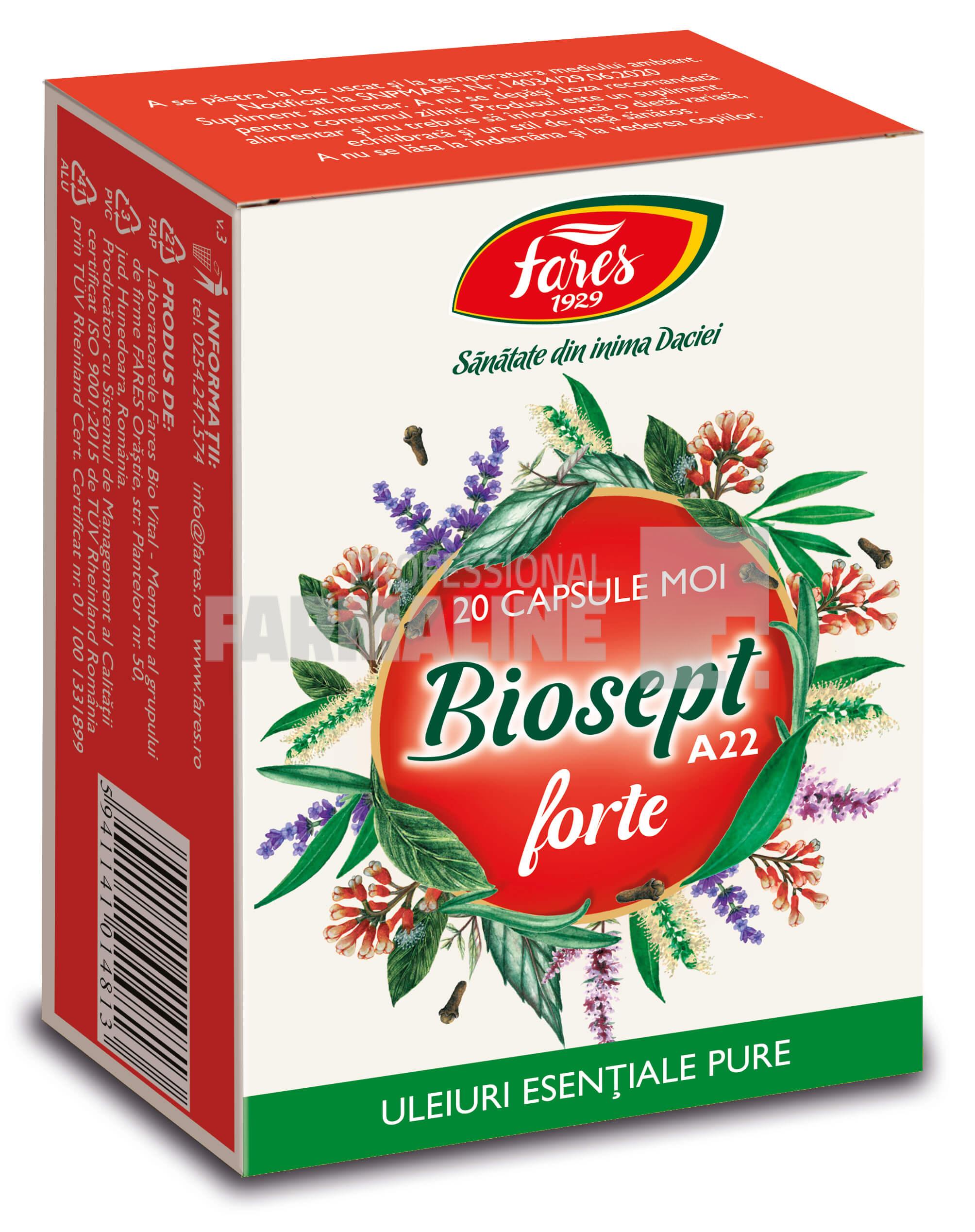 Biosept Forte A22 20 capsule moi Biosept Forte A22 20 capsule moi